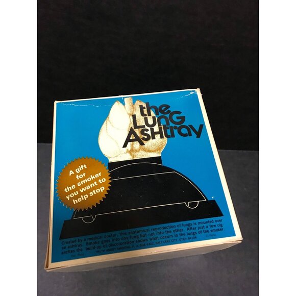 Vintage 1960's "The Lung Ashtray" NIB "Truth About Smoking" A Gift For The Smoke - Picture 7 of 8